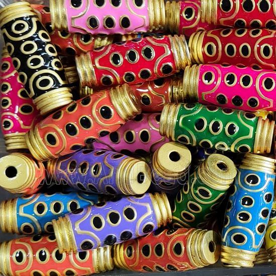 Mixed Copper Rice Beads Enamel Eye Duck Gold