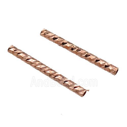 Copper Tube Beads Rose Gold