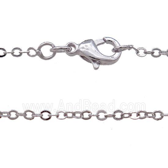 Copper Necklace Chain Unfaded Platinum Plated