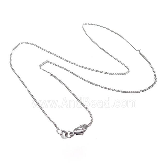 Copper Necklace Chain Unfaded Platinum Plated