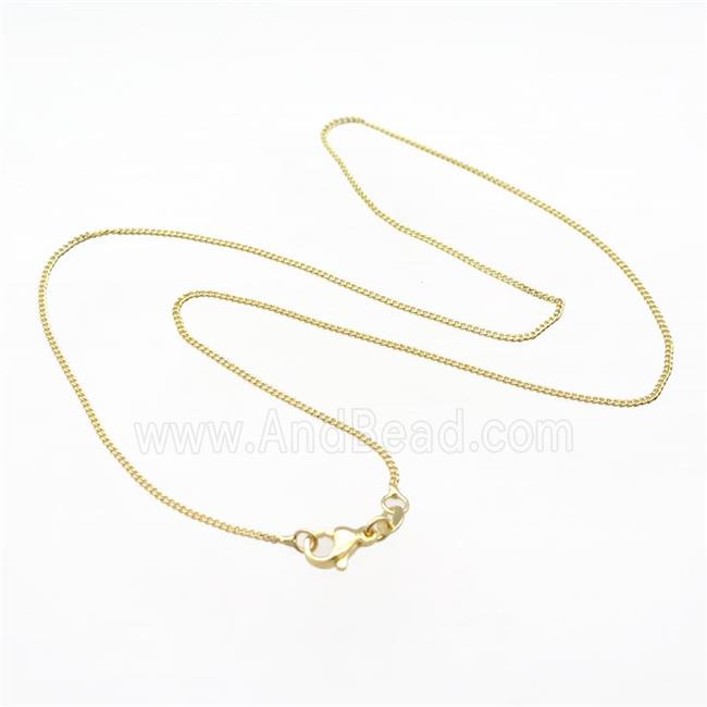 Copper Necklace Chain Unfaded Gold Plated