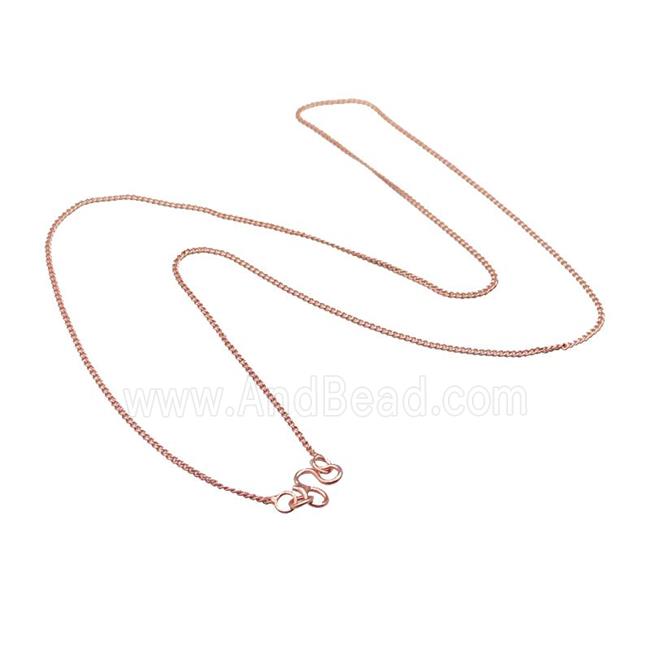 Copper Necklace Chain Unfaded Rose Gold