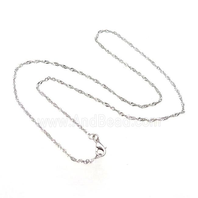Copper Necklace Chain Unfaded Platinum Plated