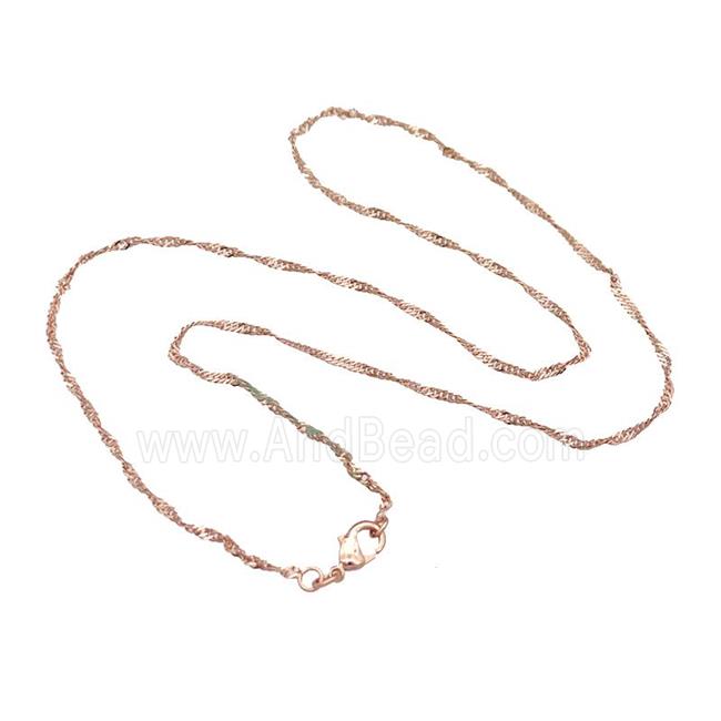 Copper Necklace Chain Unfaded Rose Gold