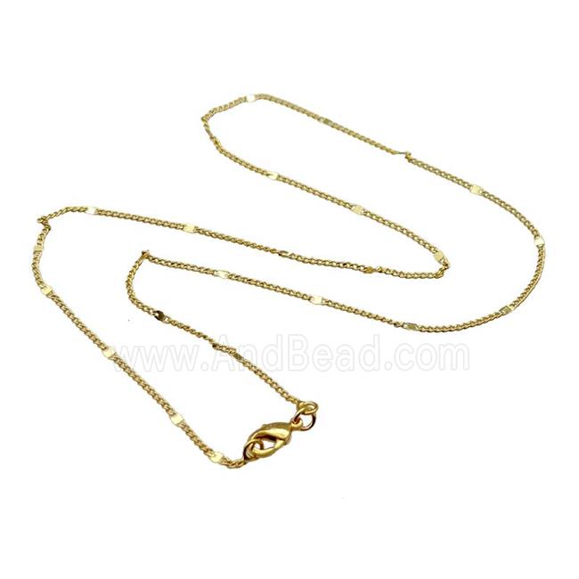 Copper Necklace Chain Unfaded Gold Plated