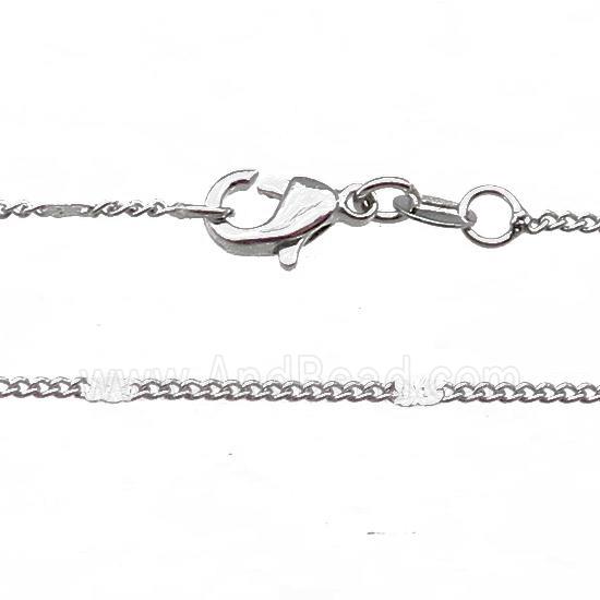 Copper Necklace Chain Unfaded Platinum Plated