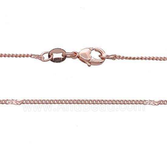 Copper Necklace Chain Unfaded Rose Gold