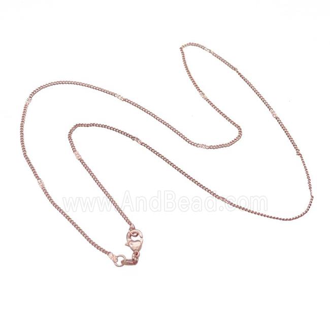 Copper Necklace Chain Unfaded Rose Gold