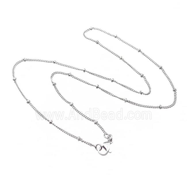Copper Necklace Satellite Chain Unfaded Platinum Plated