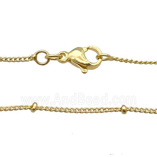 Copper Necklace Satellite Chain Unfaded Gold Plated