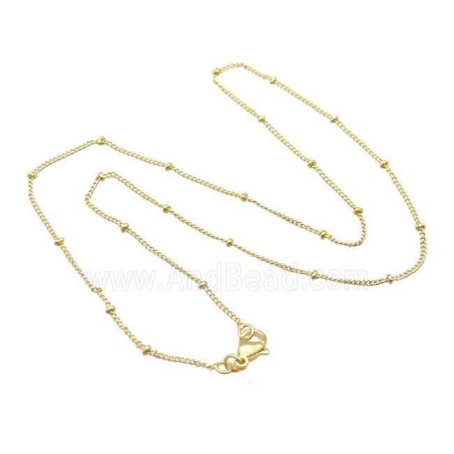 Copper Necklace Satellite Chain Unfaded Gold Plated