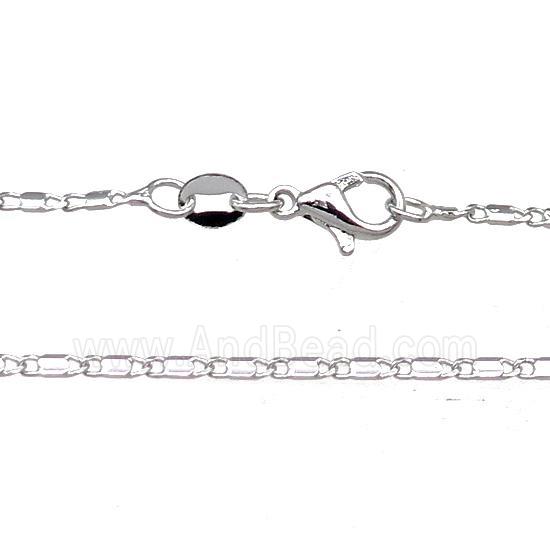 Copper Necklace Chain Unfaded Platinum Plated