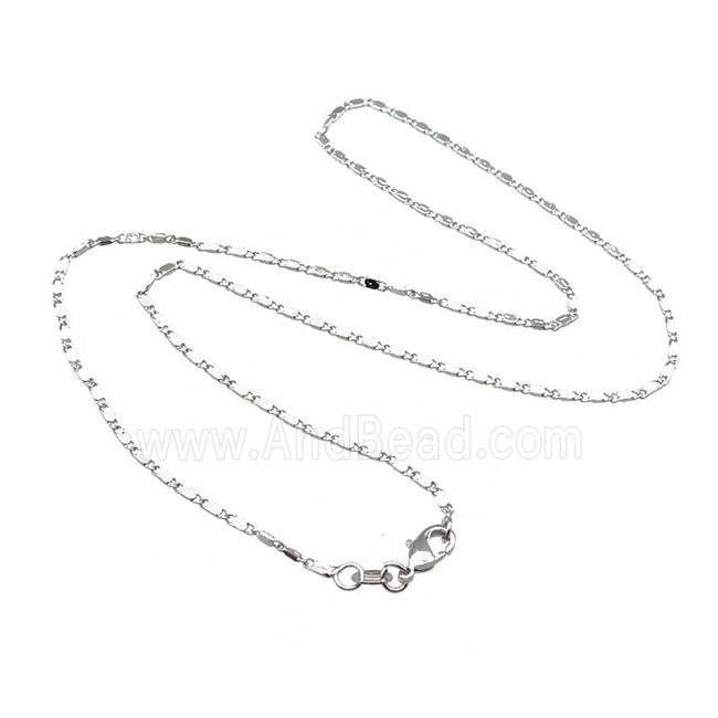 Copper Necklace Chain Unfaded Platinum Plated