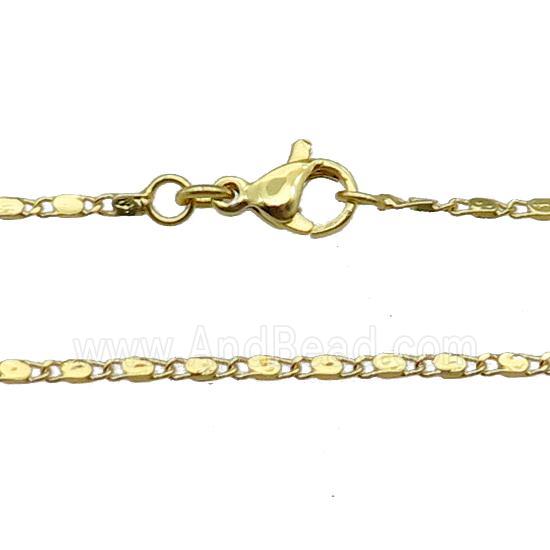 Copper Necklace Chain Unfaded Gold Plated