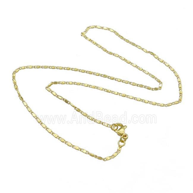 Copper Necklace Chain Unfaded Gold Plated