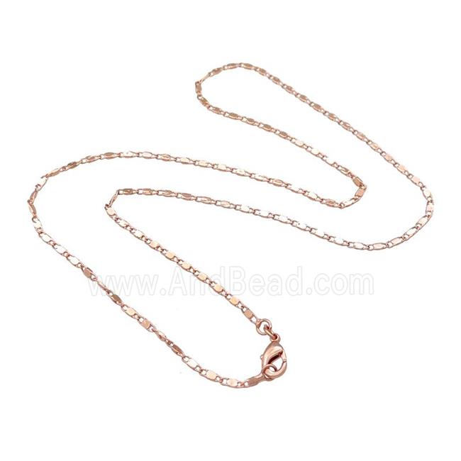 Copper Necklace Chain Unfaded Rose Gold