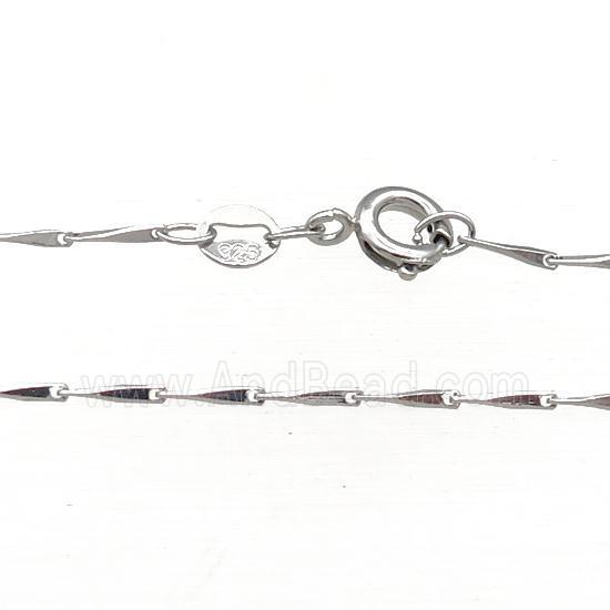 Copper Necklace Chain Unfaded Platinum Plated