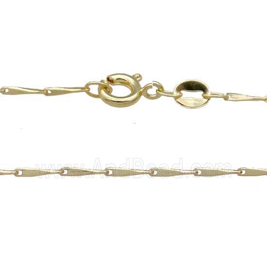Copper Necklace Chain Unfaded Gold Plated