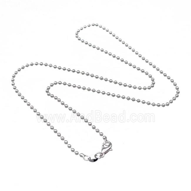 Copper Necklace Ball Chain Unfaded Platinum Plated