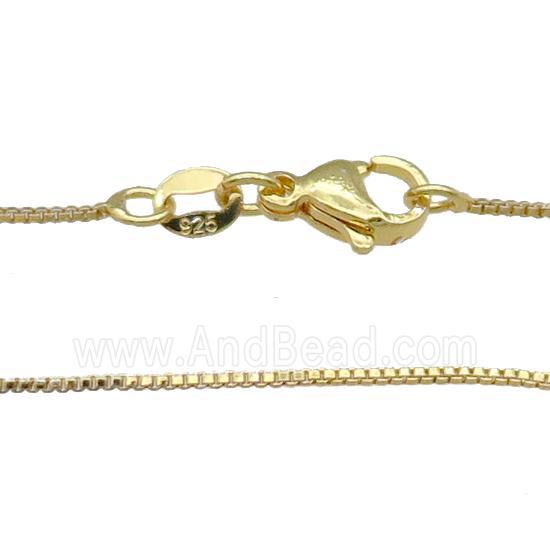 Copper Necklace Box Chain Unfaded Gold Plated