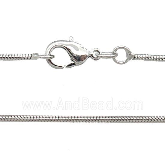 Copper Necklace Snake Chain Unfaded Platinum Plated