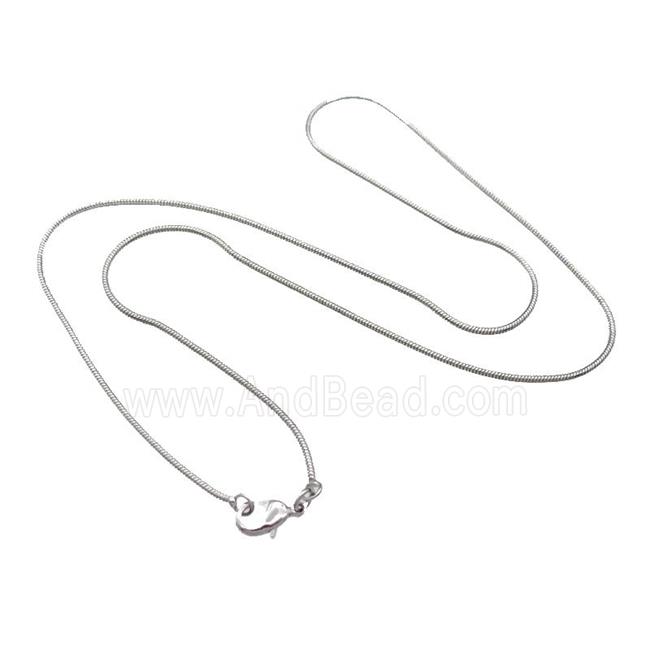 Copper Necklace Snake Chain Unfaded Platinum Plated