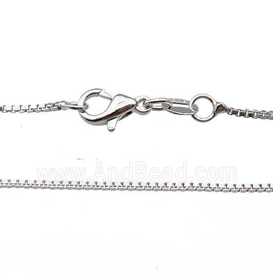 Copper Necklace Box Chain Unfaded Platinum Plated