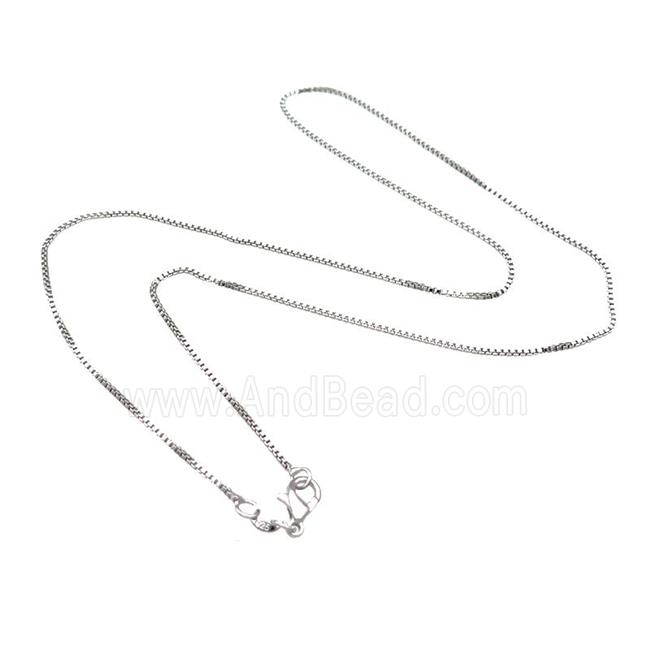 Copper Necklace Box Chain Unfaded Platinum Plated