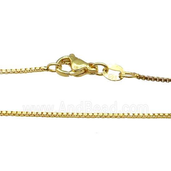 Copper Necklace Box Chain Unfaded Gold Plated