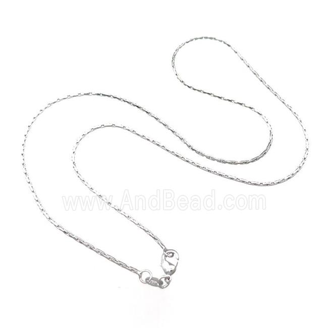 Copper Necklace Chain Unfaded Platinum Plated