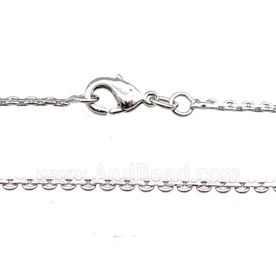 Copper Necklace Chain Unfaded Platinum Plated