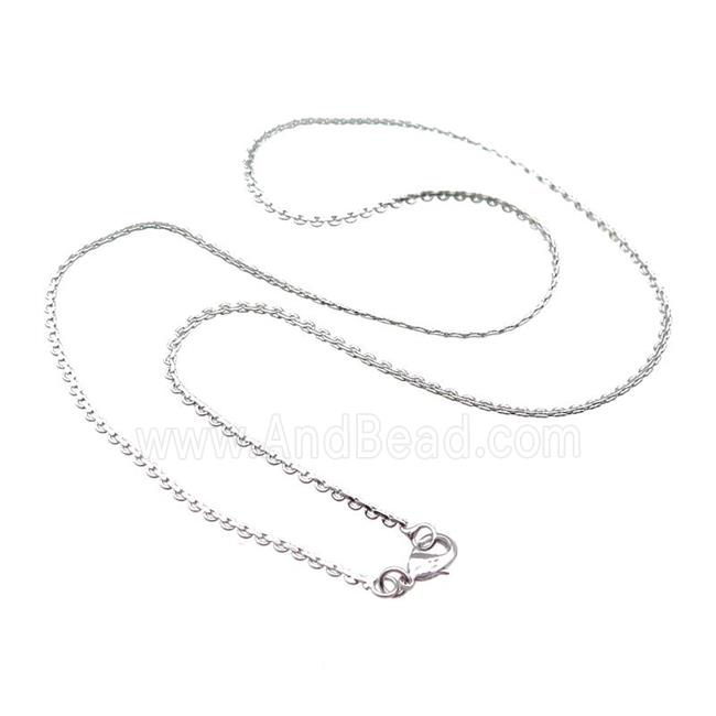 Copper Necklace Chain Unfaded Platinum Plated