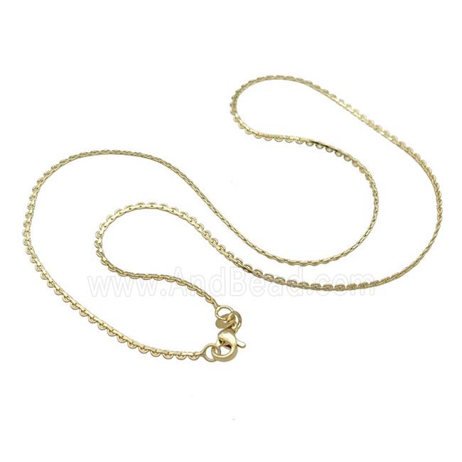 Copper Necklace Chain Unfaded Gold Plated