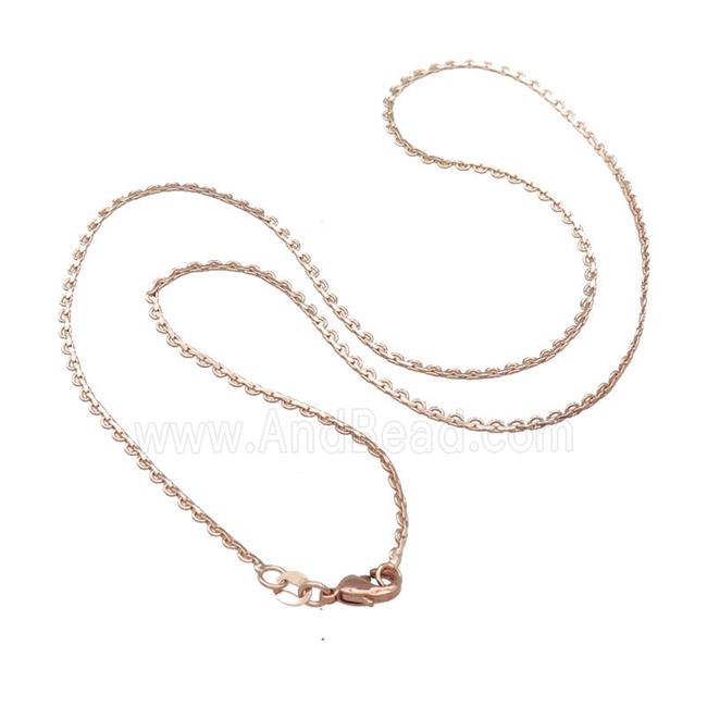 Copper Necklace Chain Unfaded Rose Gold