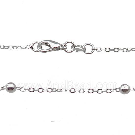 Copper Necklace Satellite Chain Unfaded Platinum Plated