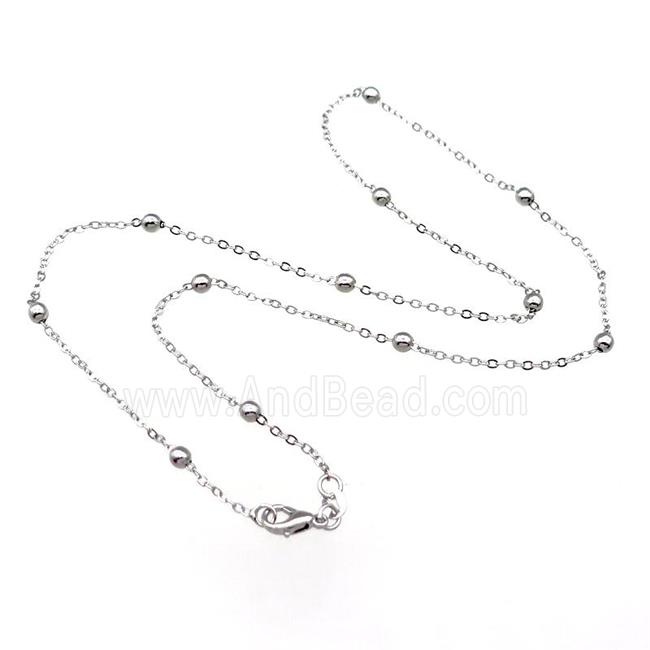 Copper Necklace Satellite Chain Unfaded Platinum Plated