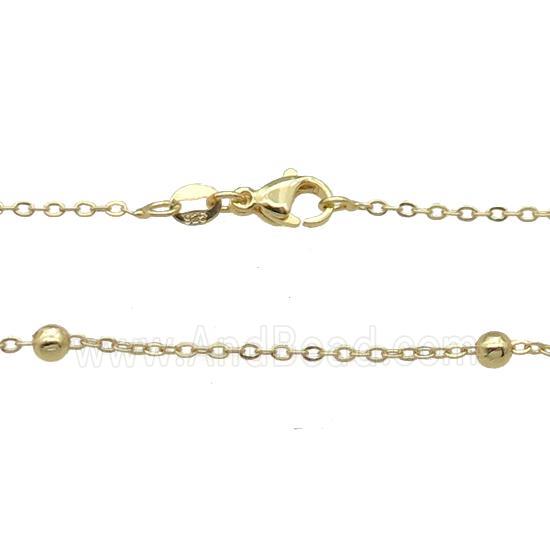 Copper Necklace Satellite Chain Unfaded Gold Plated