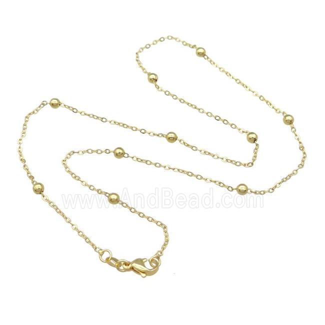 Copper Necklace Satellite Chain Unfaded Gold Plated