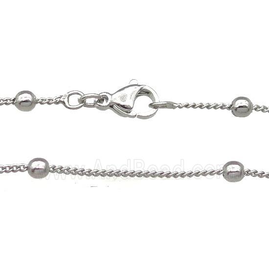 Copper Necklace Satellite Chain Unfaded Platinum Plated
