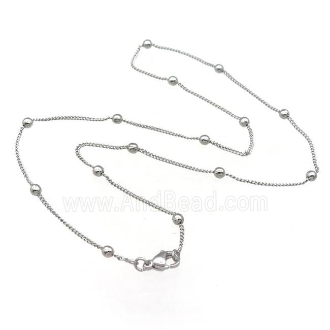 Copper Necklace Satellite Chain Unfaded Platinum Plated