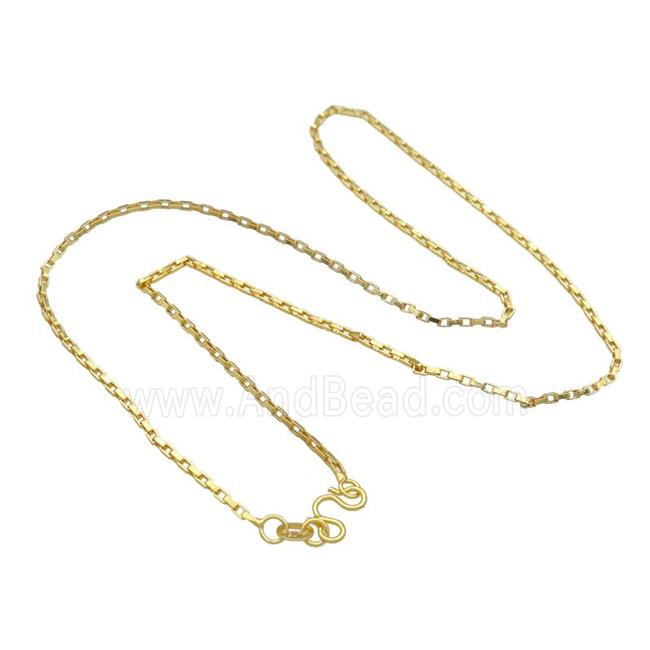 Copper Necklace Chain Unfaded Gold Plated