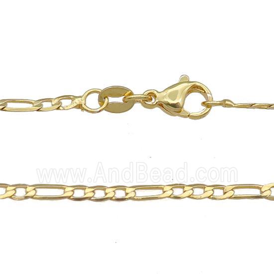 Copper Necklace Chain Unfaded Gold Plated