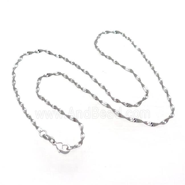 Copper Necklace Chain Unfaded Platinum Plated