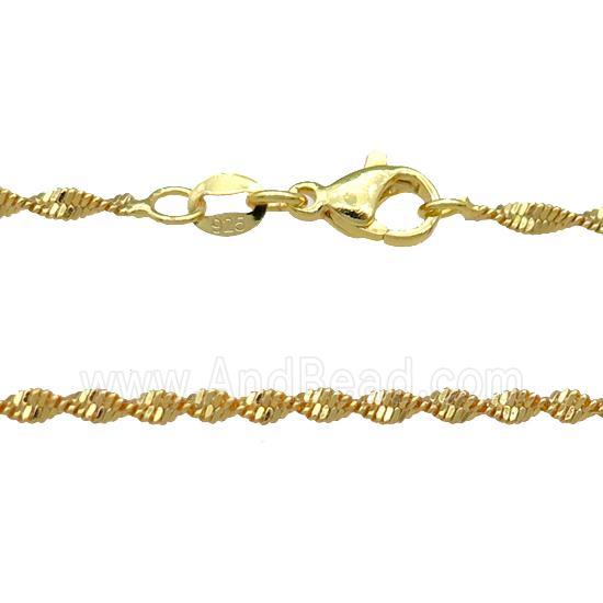 Copper Necklace Chain Unfaded Gold Plated