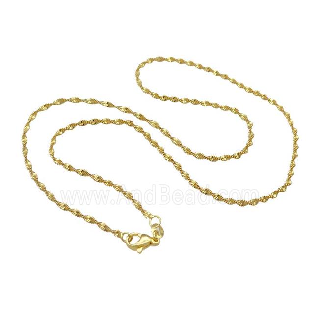 Copper Necklace Chain Unfaded Gold Plated