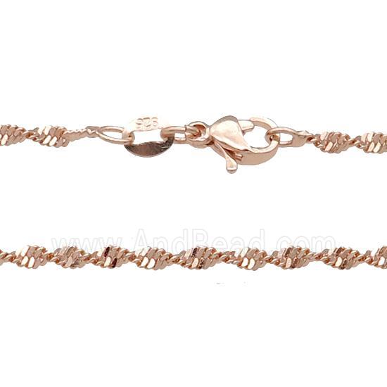 Copper Necklace Chain Unfaded Rose Gold