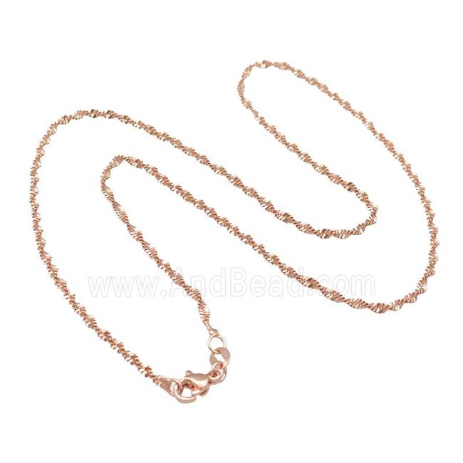 Copper Necklace Chain Unfaded Rose Gold