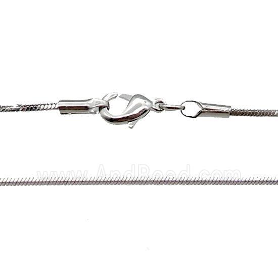 Copper Necklace Snake Chain Unfaded Platinum Plated