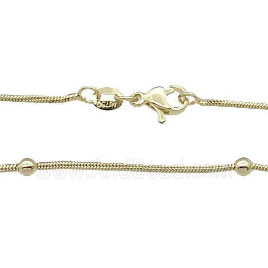 Copper Necklace Snake Satellite Chain Unfaded Gold Plated