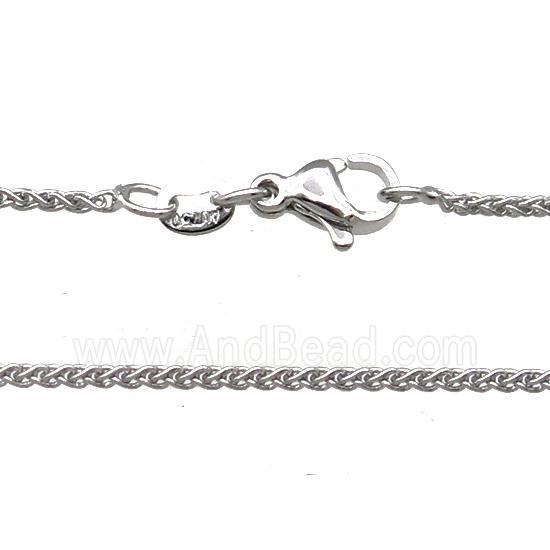 Copper Necklace Chain Unfaded Platinum Plated